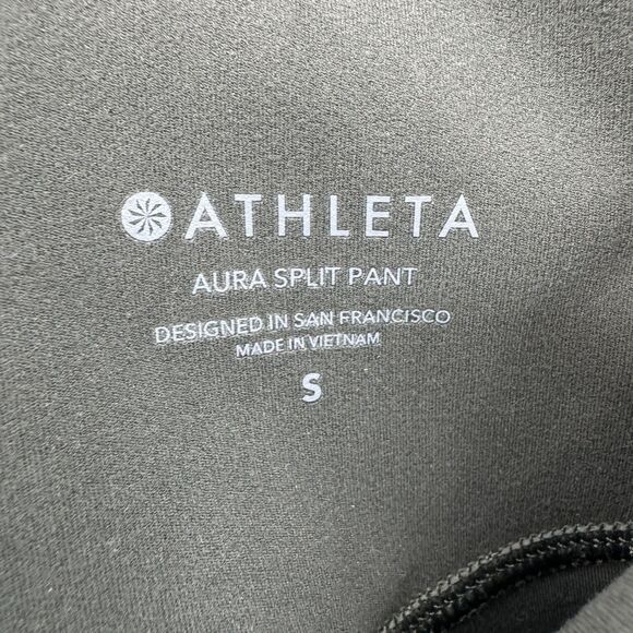 ATHLETA Aura Split Pant Green Gray Powervita Leggings Size Small S - Picture 8 of 9